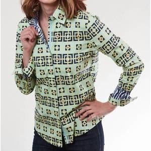 NEW DIZZY-LIZZIE rome shirt in green navy grid